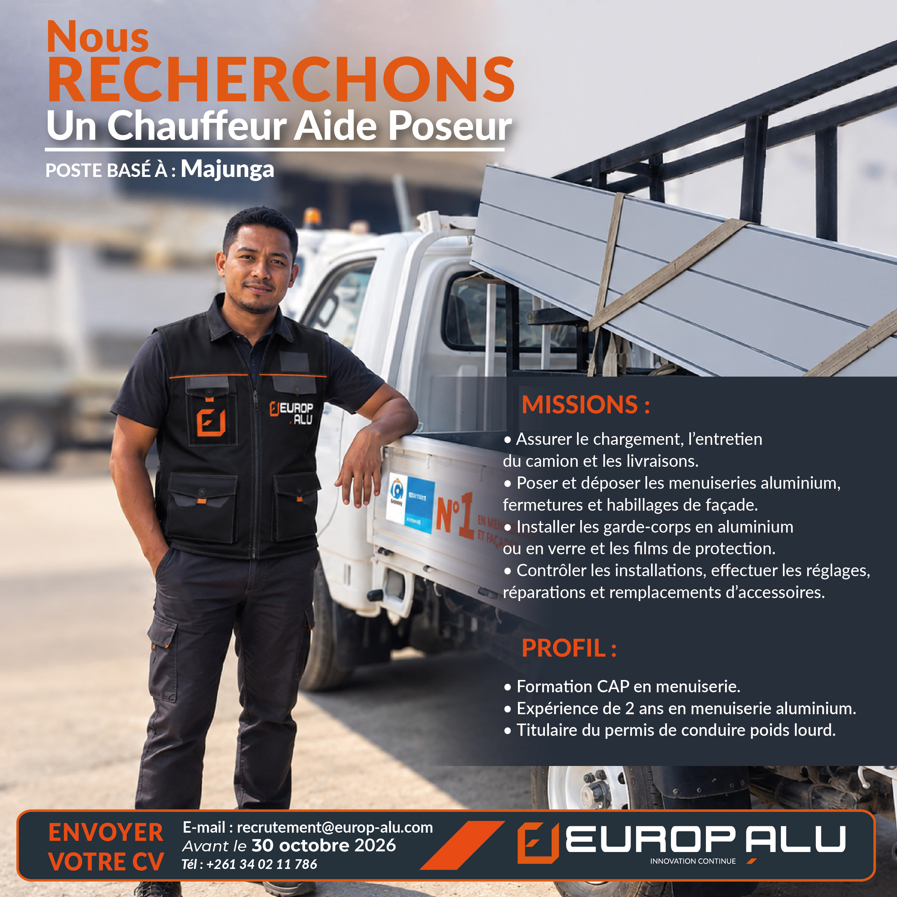 Chauffeur Aide Poseur